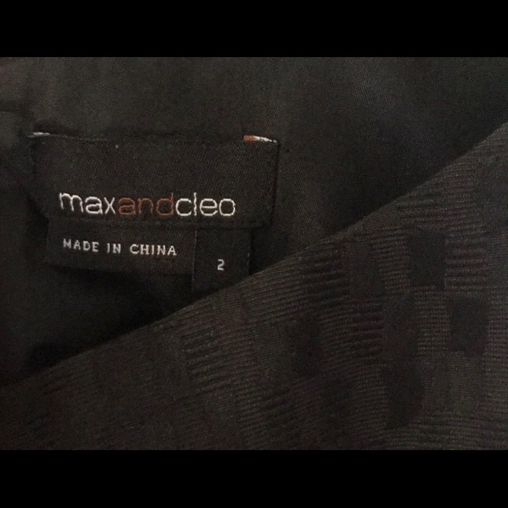 Max and Cleo Ribbon Waist Black Dress - Picture 5 of 5